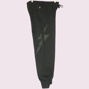 Electric Yoga Thick Sweatpants Joggers - Black - Lightning Bolt - Never Worn